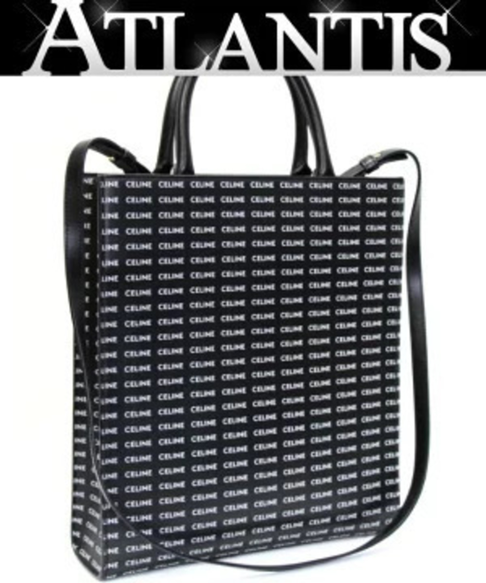 Celine Vertical Cabas Tote Bag Shoulder black leather